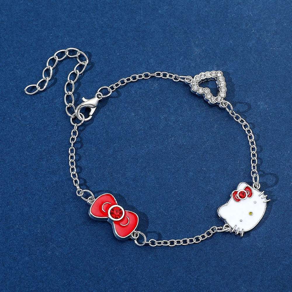 PULSEIRA HELLO KITTY CRAVEJADA PRATA 925 - PUL148