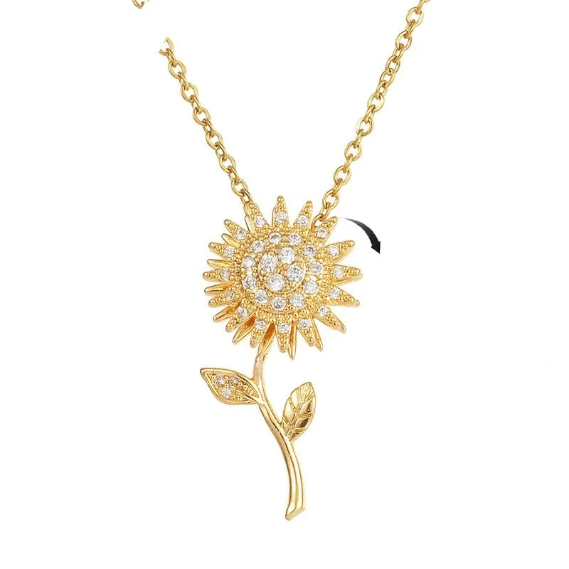 COLAR GIRASSOL BANHADO EM OURO 18K - GARG106