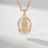 COLAR  NOSSA SENHORA BANHADO EM OURO 18K - GARGSI877