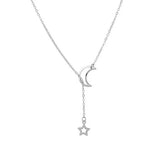COLAR LUA E ESTRELA PRATA 925 - PR112