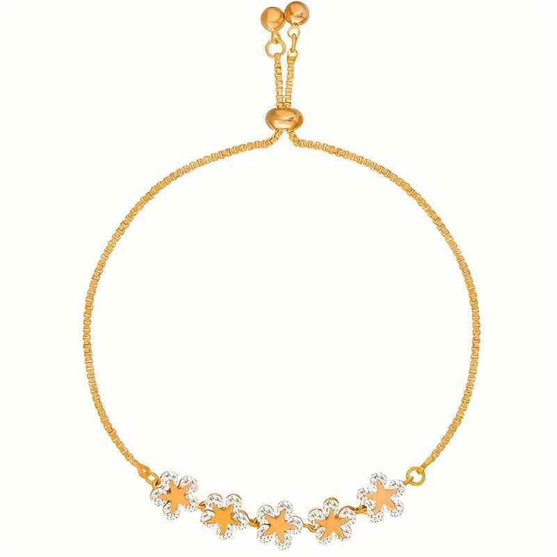 PULSEIRA FLORES BANHADA EM OURO 18K - PLSI 9421