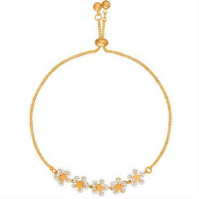 PULSEIRA FLORES BANHADA EM OURO 18K - PLSI 9421