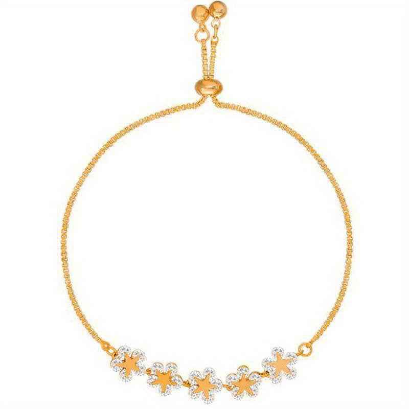 PULSEIRA FLORES BANHADA EM OURO 18K - PLSI 9421