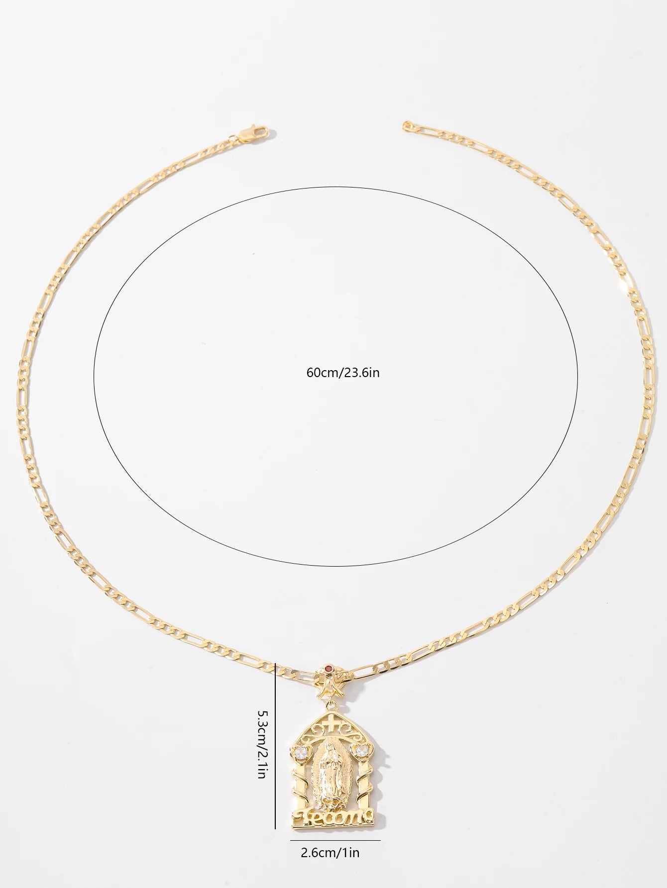 COLAR  NOSSA SENHORA BANHADO EM OURO 18K - GARGSI898