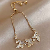 PULSEIRA BORBOLETAS BANHADA EM OURO 18K - PLSI 971