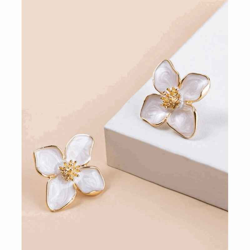 BRINCO FLOR BANHADO EM OURO 18K - BRSI331