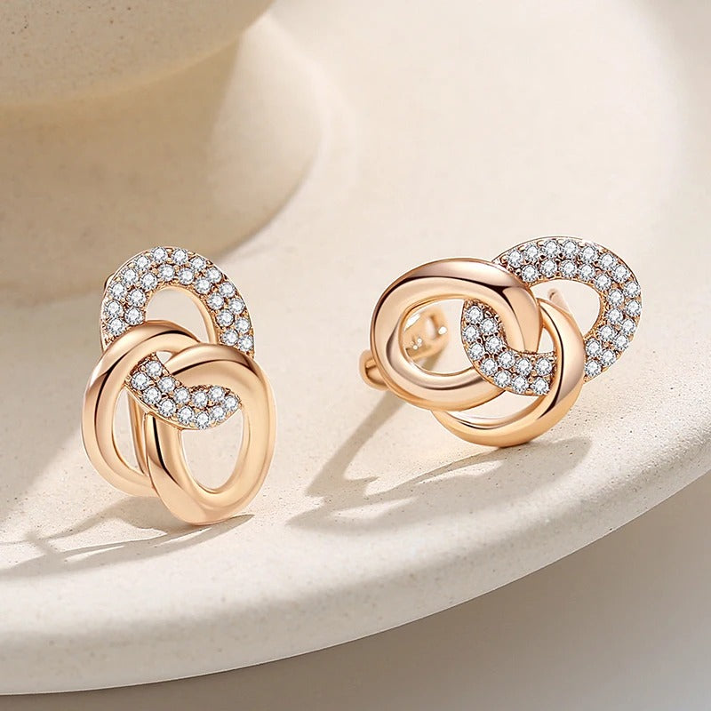 BRINCO ELOS CRAVEJADOS BANHADO EM OURO 18K - BRSI255