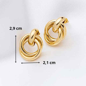 BRINCO ARGOLA DE ELOS BANHADO EM OURO 18K - BRSI321