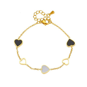 PULSEIRA CORAÇÕES BANHADA EM OURO 18K - PLS 123