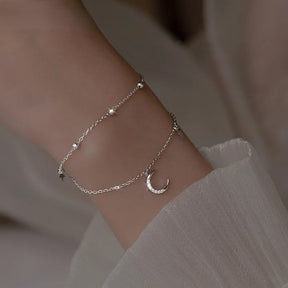 PULSEIRA LUA E ESTRELAS CRAVEJADAS PRATA 925 - PUL1522