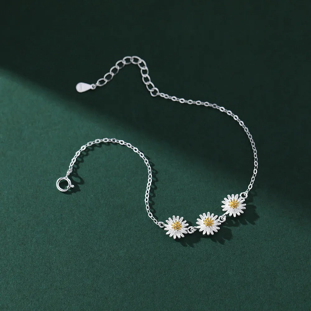 PULSEIRA MARGARIDAS PRATA 925 - PUL312