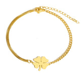PULSEIRA TREVO BANHADA EM OURO 18K - PLS 122