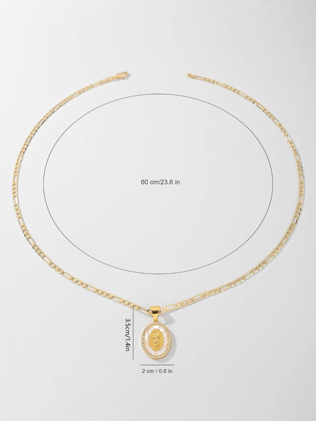 COLAR MADREPÉROLA NOSSA SENHORA BANHADO EM OURO 18K - GARGSI89