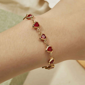 PULSEIRA CORAÇÕES BANHADA EM OURO 18K - PLSI 9477