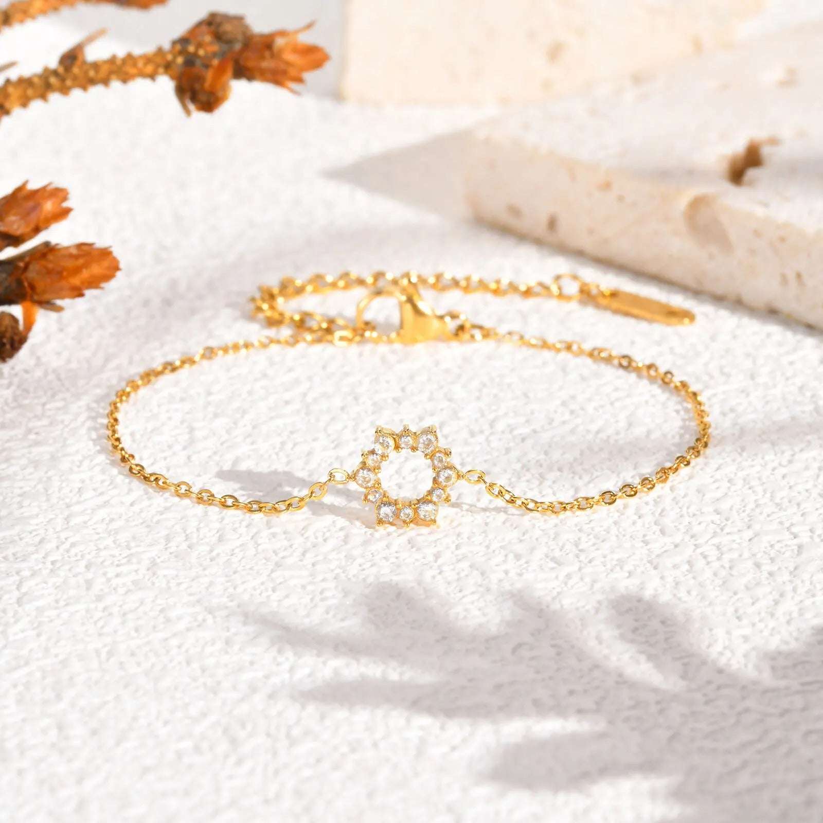 PULSEIRA GIRASSOL BANHADA EM OURO 18K - PLSI 988