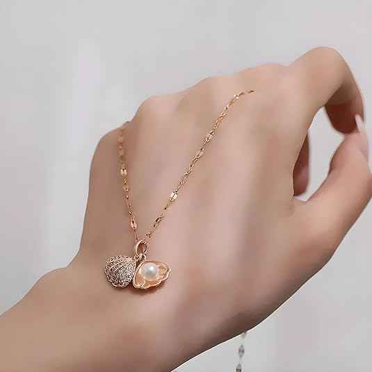 COLAR CONCHA CRAVEJADA BANHADO EM OURO 18K - GARGSI013