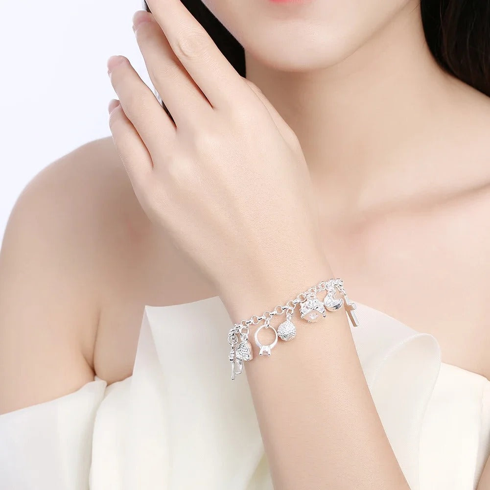 CONJUNTO CORAÇÕES PRATA 925 - CONP14
