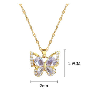CONJUNTO BORBOLETAS CRAVEJADAS BANHADO EM OURO 18K - CONJ32