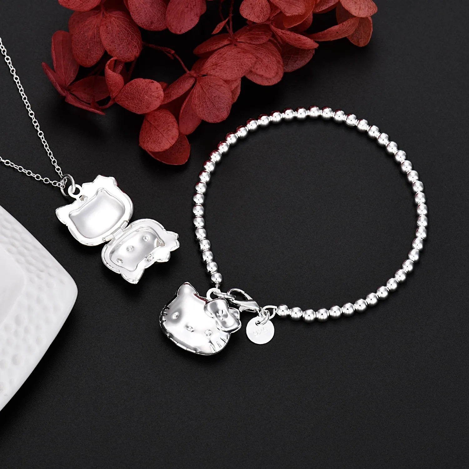 CONJUNTO HELLO KITTY PRATA 925 - CONP897