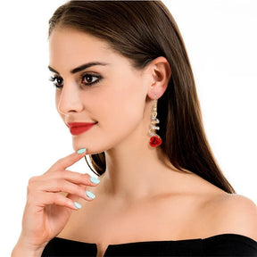 BRINCO ROSAS BANHADO EM OURO 18K - BR475