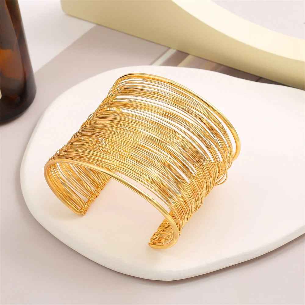 PULSEIRA FIOS DE OURO BANHADA EM OURO 18K - PLSI035