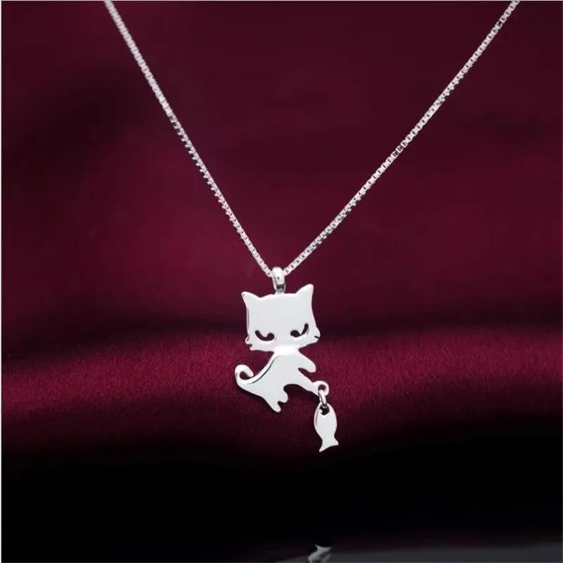 COLAR GATINHO PRATA 925 - PR0752