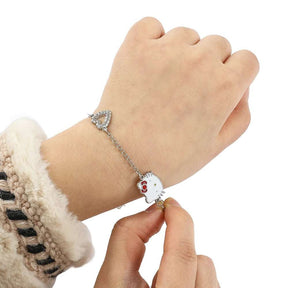 PULSEIRA HELLO KITTY CRAVEJADA PRATA 925 - PUL148