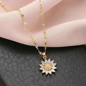 COLAR GIRASSOL BANHADO EM OURO 18K - GARGSI079