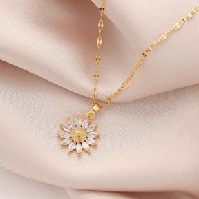 COLAR GIRASSOL BANHADO EM OURO 18K - GARGSI079