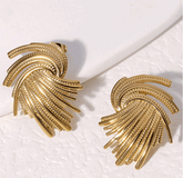 BRINCO ESPIRAL BANHADO EM OURO 18K - BRSI429