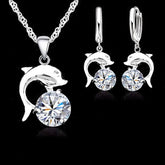CONJUNTO GOLFINHOS PRATA 925 - CONP11