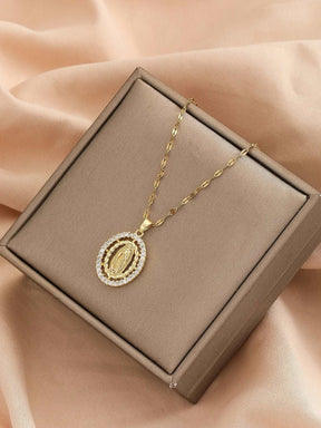 COLAR NOSSA SENHORA BANHADO EM OURO 18K - GARGSI199