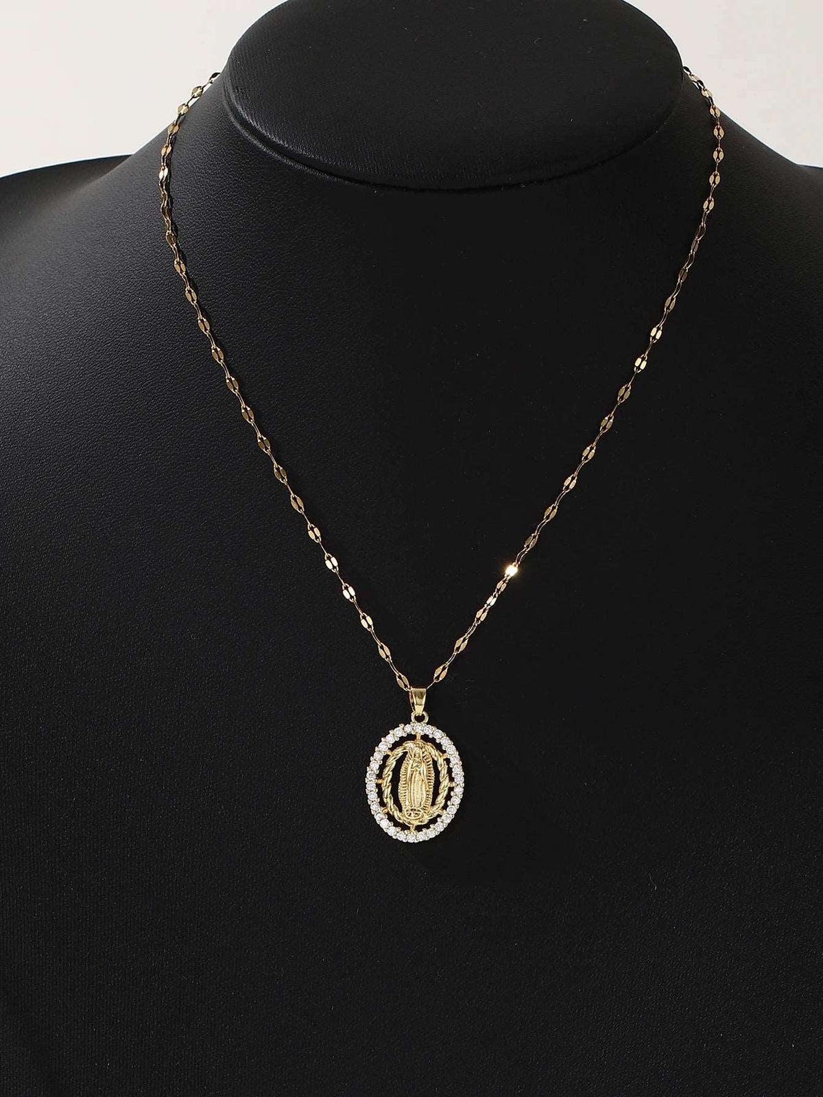 COLAR NOSSA SENHORA BANHADO EM OURO 18K - GARGSI199