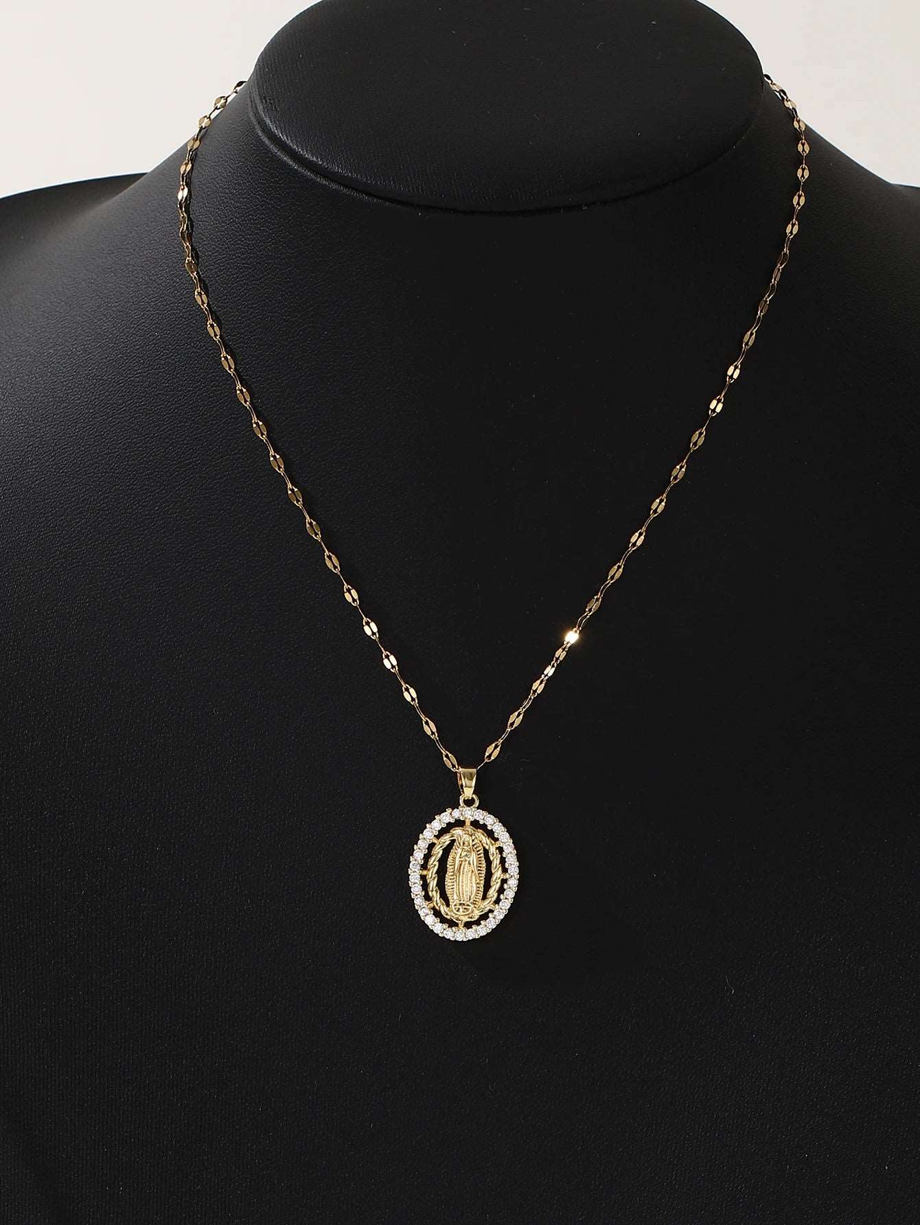 COLAR NOSSA SENHORA BANHADO EM OURO 18K - GARGSI199