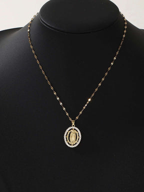 COLAR NOSSA SENHORA BANHADO EM OURO 18K - GARGSI199
