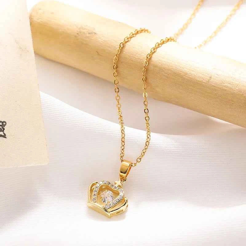 COLAR COROA DE ZIRCÔNIAS BANHADO EM OURO 18K - GARGSI014
