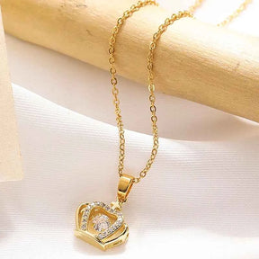 COLAR COROA DE ZIRCÔNIAS BANHADO EM OURO 18K - GARGSI014