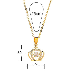 COLAR COROA DE ZIRCÔNIAS BANHADO EM OURO 18K - GARGSI014