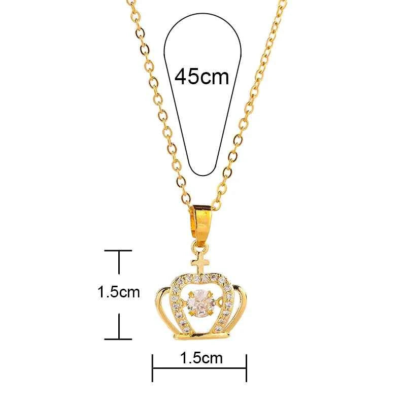 COLAR COROA DE ZIRCÔNIAS BANHADO EM OURO 18K - GARGSI014