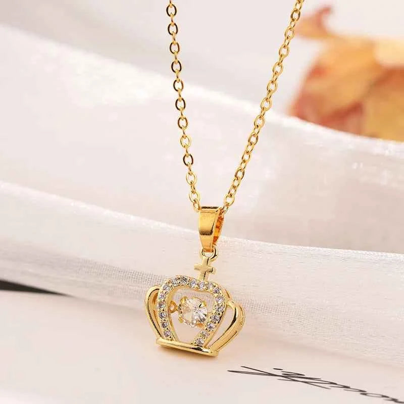 COLAR COROA DE ZIRCÔNIAS BANHADO EM OURO 18K - GARGSI014