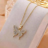 COLAR BORBOLETA BANHADO EM OURO 18K - GARGSI0564