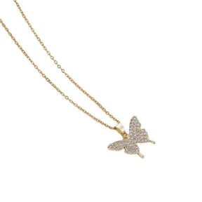 COLAR BORBOLETA BANHADO EM OURO 18K - GARGSI0564
