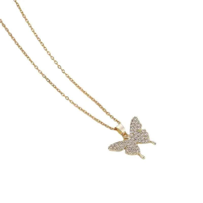 COLAR BORBOLETA BANHADO EM OURO 18K - GARGSI0564
