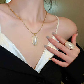 CONJUNTO PÉROLAS BANHADO EM OURO 18K - CONJ435