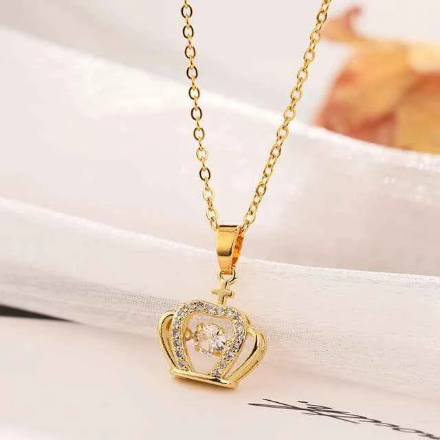 COLAR COROA DE ZIRCÔNIAS BANHADO EM OURO 18K - GARGSI014