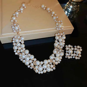 CONJUNTO PÉROLAS BANHADO EM OURO 18K - CONJ432
