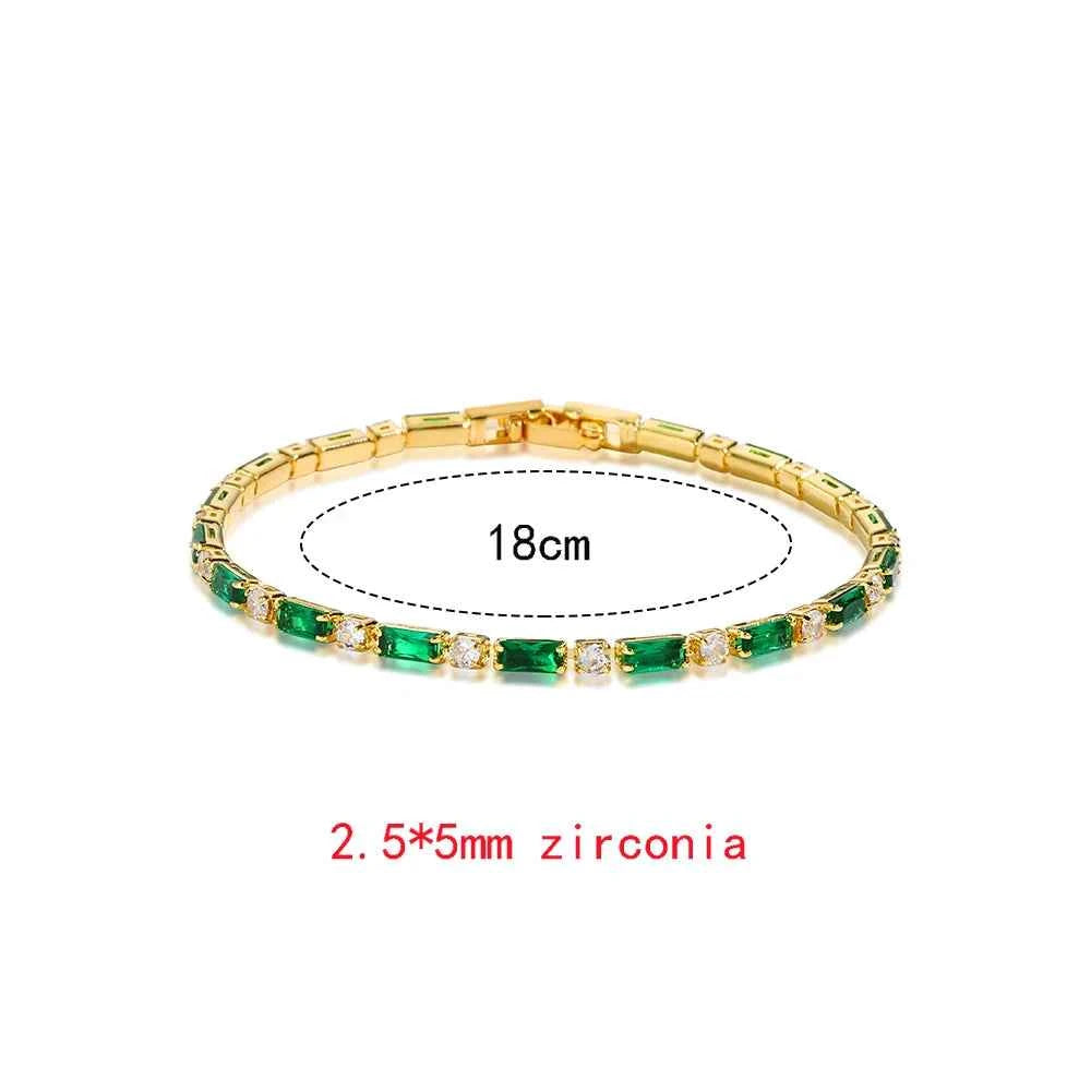 PULSEIRAS AJUSTÁVEIS ESMERALDA BANHADAS EM OURO 18K - PL652 - PL657 (DIVERSOS)