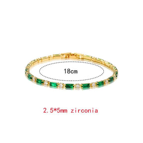 PULSEIRAS AJUSTÁVEIS ESMERALDA BANHADAS EM OURO 18K - PL652 - PL657 (DIVERSOS)