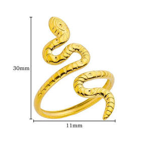 ANEL AJUSTÁVEL COBRAS BANHADO EM OURO 18K - ANF 332 - ANF 345 (DIVERSOS)