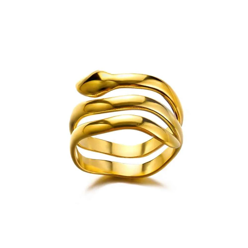 ANEL AJUSTÁVEL COBRAS BANHADO EM OURO 18K - ANF 332 - ANF 345 (DIVERSOS)